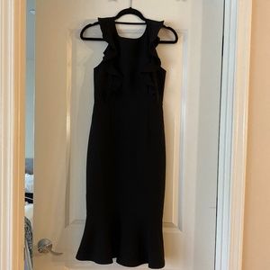 Black midi dress